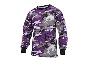 Image of Rothco Long Sleeve Colored Camo T-Shirt, Ultra Violet Camo, XL, 3592-UltraVioletCamo-XL