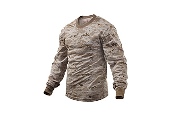 Image of Rothco Long Sleeve Digital Camo T-Shirts, Desert Digital Camo, M, 5742-DesertDigitalCamo-M