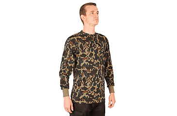 Image of Rothco Long Sleeve Henley T-Shirt - Mens, Fred Bear Camo, Small, 21050-FredBearCamo-S