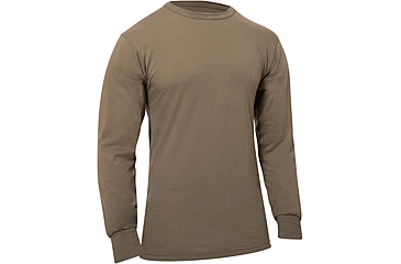 Image of Rothco Long Sleeve Solid T-Shirt, Brown, Medium, 60217-Brown-M