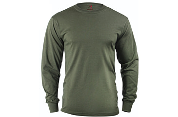 Image of Rothco Long Sleeve Solid T-Shirt, Olive Drab, M, 60118-OliveDrab-M
