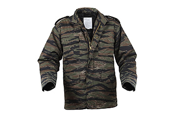 Image of Rothco M-65 Camo Field Jacket, Tiger Stripe Camo, Small, 8713-TigerStripeCamo-S