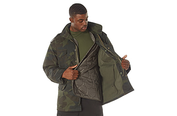 Image of Rothco M-65 Camo Field Jacket, L, Camo, 12085-MidnightWoodlandCamo-L