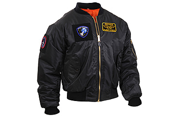 Image of Rothco MA-1 Flight Jacket with Patches, Sage Green, Small, 7240-SageGreen-S