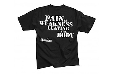 Image of Rothco Marines Pain Is Weakness T-Shirt, Small, 60417-S