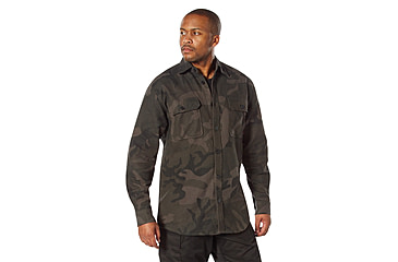 Image of Rothco Midnight Camo Flannel Shirt - Men's, Midnight Black Camo, Small, 47310-MidnightBlackCamo-S