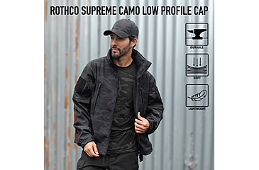 Image of Rothco Midnight Camo Low Profile Caps, Midnight Black Camo, One Size, 613902034273