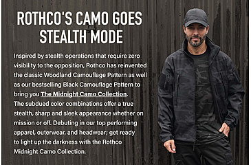 Image of Rothco Midnight Camo Low Profile Caps, Midnight Black Camo, One Size, 613902034273
