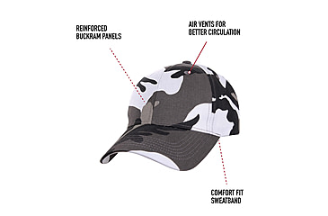 Image of Rothco Midnight Camo Low Profile Caps, Midnight Black Camo, One Size, 613902034273
