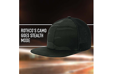 Image of Rothco Midnight Camo Trucker Cap, Midnight Black Camo, 613902034303