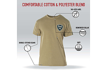 Image of Rothco Military Grade Workwear Bottle Cap T-Shirt, Coyote Brown, S, 11365-CoyoteBrown-S
