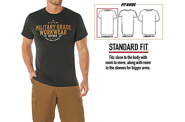 Image of Rothco Military Grade Workwear Graphic T-Shirt, Black, S, 11340-Black-S