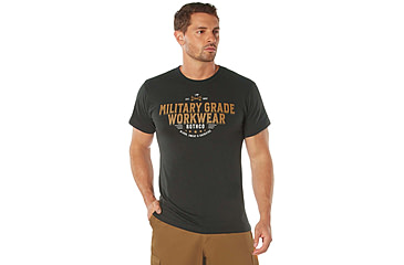 Image of Rothco Military Grade Workwear Graphic T-Shirt, Black, S, 11340-Black-S