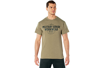 Image of Rothco Military Grade Workwear Graphic T-Shirt - Mens, Coyote Brown, Small, 11345-CoyoteBrown-S