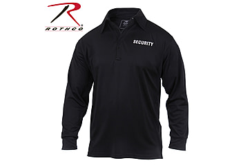 Image of Rothco Moisture Wicking Long Sleeve Security Polo, 4XL, 27019-4XL