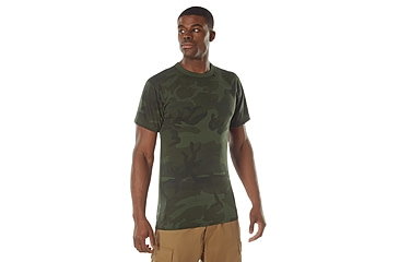 Image of Rothco Moisture Wicking T-Shirts - Men's, Midnight Woodland Camo, Small, 12325-MidnightWoodlandCamo-S