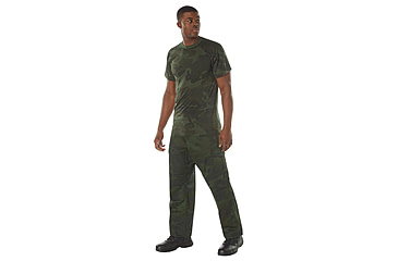 Image of Rothco Moisture Wicking T-Shirts - Mens, S, Camo, 12325-MidnightWoodlandCamo-S