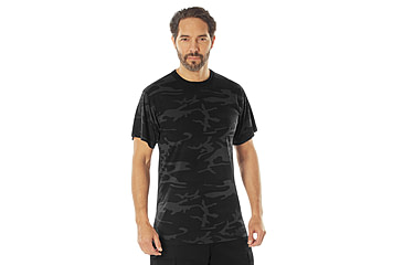 Image of Rothco Moisture Wicking T-Shirts - Mens, XL, Midnight Black Camo, 12320-MidnightBlackCamo-XL