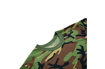 Image of Rothco Moisture Wicking T-Shirts - Mens, Woodland Camo, Large, 95025-WoodlandCamo-L