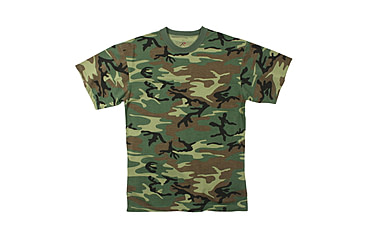 Image of Rothco Moisture Wicking T-Shirts - Mens, Woodland Camo, Large, 95025-WoodlandCamo-L