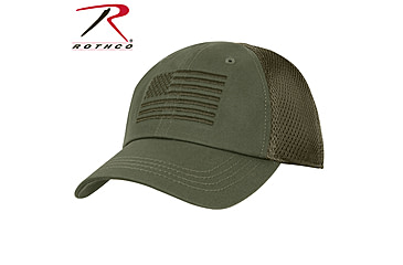 Image of Rothco Multicam Tactical Mesh Back Cap With Embroidered US Flag, Olive Drab, 5224-OliveDrab