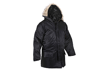 Image of Rothco N-3B Snorkel Parka, Black, Extra Small, 9390-Black-XS