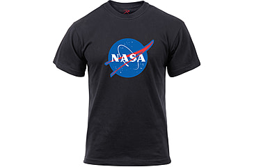 Image of Rothco NASA Meatball Logo T-Shirt, Mens, Black, Extra Large, 1958-585