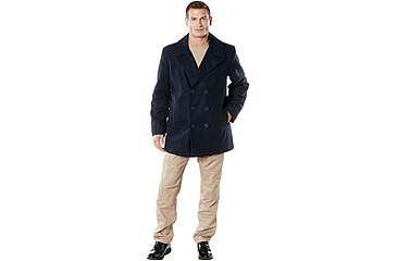 Image of Rothco Naval Heritage Pea Coat - Mens, Navy Blue, Small, 71030-NavyBlue-S