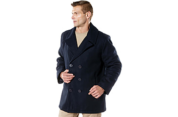 Image of Rothco Naval Heritage Pea Coat - Mens, Navy Blue, Small, 71030-NavyBlue-S