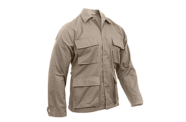 Image of Rothco Poly/Cotton Twill Solid BDU Shirts, Khaki, XL, 7900-Khaki-XL