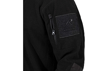 Image of Rothco Quarter Zip Fleece Pullover - Mens, Black, Small, 97340-Black-S