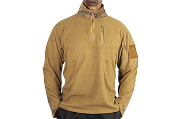 Image of Rothco Quarter Zip Fleece Pullover - Mens, Coyote Brown, Small, 97345-CoyoteBrown-S