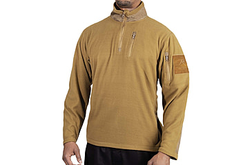 Image of Rothco Quarter Zip Fleece Pullover - Mens, Coyote Brown, Small, 97345-CoyoteBrown-S