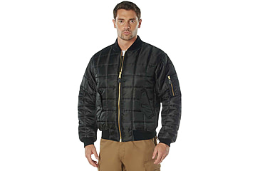Image of Rothco Quilted MA-1 Flight Jacket, Black, S, 73540-Black-S