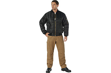 Image of Rothco Quilted MA-1 Flight Jacket, Black, S, 73540-Black-S