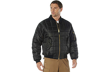 Image of Rothco Quilted MA-1 Flight Jacket, Black, S, 73540-Black-S