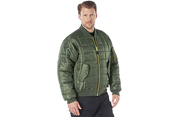 Image of Rothco Quilted MA-1 Flight Jacket, Sage Green, S, 73550-SageGreen-S