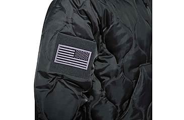 Image of Rothco Quilted Woobie Hooded Sweatshirt - Mens, Black, Small, 10490-Black-S