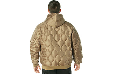 Image of Rothco Quilted Woobie Hooded Sweatshirt - Mens, Coyote Brown, Small, 10494-CoyoteBrown-S