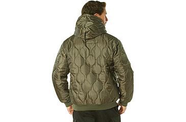 Image of Rothco Quilted Woobie Hooded Sweatshirt - Mens, Olive Drab, Small, 10498-OliveDrab-S