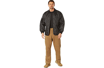 Image of Rothco Quilted Woobie Jacket - Mens, Black, Small, 10424-Black-S