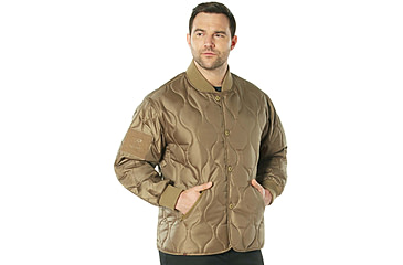 Image of Rothco Quilted Woobie Jacket - Mens, Coyote Brown, Small, 10445-CoyoteBrown-S
