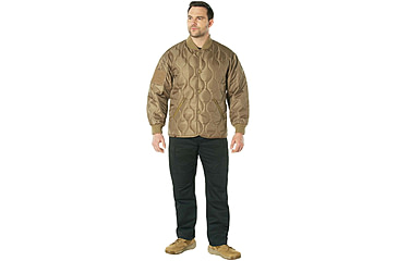 Image of Rothco Quilted Woobie Jacket - Mens, Coyote Brown, Small, 10445-CoyoteBrown-S