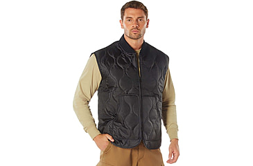 Image of Rothco Quilted Woobie Vest - Mens, Black, Small, 10434-Black-S