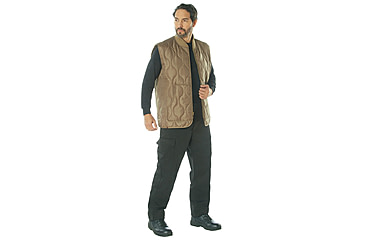 Image of Rothco Quilted Woobie Vest - Mens, Coyote Brown, S, 20460-CoyoteBrown-S