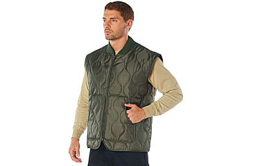 Image of Rothco Quilted Woobie Vest - Mens, Olive Drab, Small, 10431-OliveDrab-S