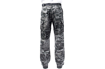Image of Rothco Relaxed Fit Zipper Fly BDU Pants, Black Camo, Extra Large, 39-43 Waist, 29410-BlackCamo-XL39-43Waist
