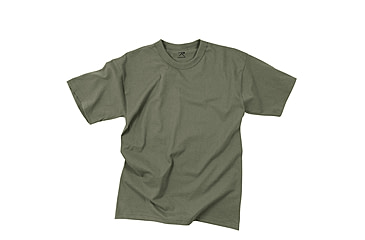 Image of Rothco Solid Color 100% Cotton T-Shirt, Foliage Green, Small, 6370-FoliageGreen-S