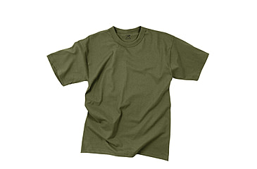 Image of Rothco Solid Color 100% Cotton T-Shirt, Olive Drab, L, 7979-OliveDrab-L