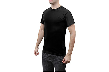 Image of Rothco Solid Color Poly/Cotton Military T-Shirt, Black, M, 6670-Black-M